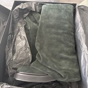 The Attico Robin Green Fade Suede Slouchy Combat Boots 39 new in box